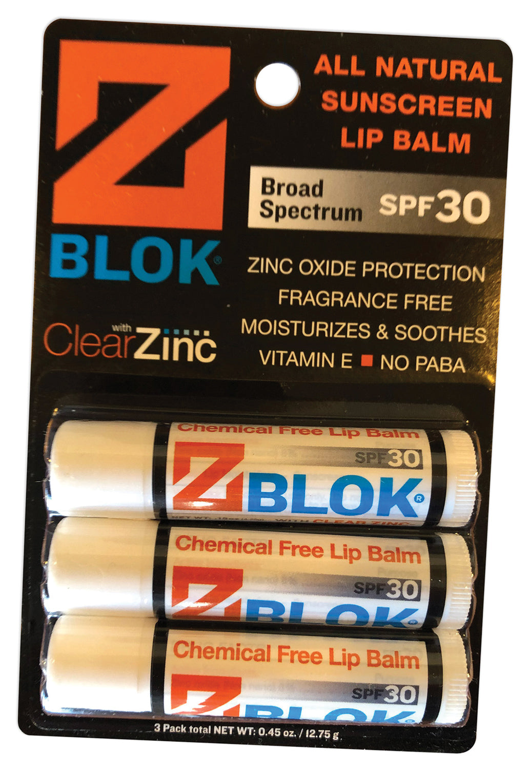 Z Blok Lip Balm Spf30 3 Pack